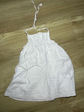Girls' White Halter Casual Dress